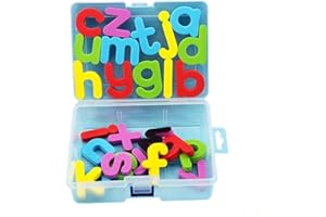 HASALLER Lot de 26 lettres de l'alphabet magnétiques colorées pour réfrigérateur, pour enfants, éducation précoce, alphabétisation, jeu - 4 cm (minuscule)
