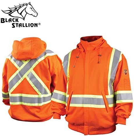 Revco/Black Stallion TruGuardTM 200 FR Cotton Hooded (Safety Orange) Sweatshirt, Reflectives xl by REVCO/BLACK STALLION