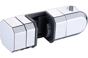 CNANRNANC Supporto universale per doccetta, regolabile, girevole a 360°, per barra scorrevole, diametro esterno 18-25 mm, cromato