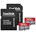 Produktbild SanDisk Ultra Plus 64GB microSDXC UHS-I Card with SD Adapter, Grey/Red, Full HD up to 100 MB/S For Android Phone , Tables and Camera ( 2 Pack of 64 GB Micro SD- Card)