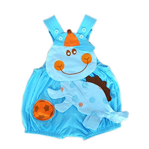 Cute Baby Overall Lovely Dinosaur Baby Overall Blue 1to3 Years Old Baby Overall