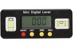 ZUNATE Rilevatore digitale di angoli, 0 ~ 360 °, mini livella di torsione e inclinometro digitale, 100 mm/150 mm/200 mm, con bolle d'aria per misurazione orizzontale verticale (100 mm)