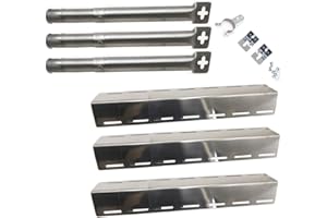 Attachcooking BBQ Gas Grill Universal Adjustable Stainless Steel Tube Burner&Heat Plate For FirePlus, Fire Mountain And Most Other Gas BBQ Grill