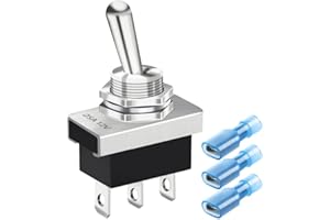 Gebildet Metal ENCENDIDO/APAGADO/ENCENDIDO Interruptor de Palanca 25A 12VDC/15A 24VDC/10A 250VAC/ 15A 125VAC SPDT 3Pin 3Position Interruptor Basculante para Auto Car KN3D-103