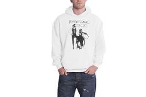Fleetwood Mac Hoodie Rumours Band Logo Official Mens White Pullover