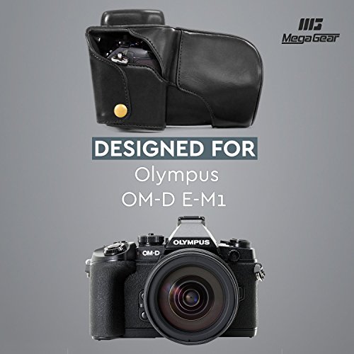MegaGear Etui Souple en Cuir pour  Housse pour Nikon 1 J5 avec 10-30mm Photo Compacts  Marron Fonc   