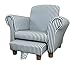 Kids/Childrens/Toddler Striped Fabric Chair Armchair with Footstool