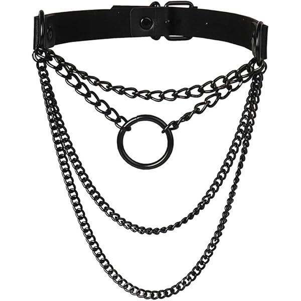 Collana Girocollo Gotica In Pelle PU - Nero, Regolabile 34-42 Cm, Stile Punk Rock Per Uomo E Donna - Foto 7