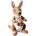 HUG 'n' FEEL SOFT TOYS Kangaroo Soft Toys, Baby Toys, Kids Toy, Toy for Girl, Birthday Gift for Girl/Boys,Kids Toys for Boys/Girl, Miniso Soft Toys, Toys Gift Items, (30cm Kangaroo with Baby)