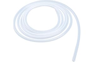 LAVMHAB Silicone Tube Food Grade Hoses 4mm ID x 7mm OD 3m (9.8ft), Flexible Silicone Rubber Tubing Water Air Pipes