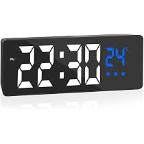 Réveil à Projection LED - Horloge Numérique Avec Miroir, Affichage Multifonction - Pour Bureau, Chambre, Sans Piles Incluses - 8
