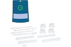 G GRIMALDI Kit 4pz. Guida Scorrevole Fissaggio Porta Frigorifero Compatibile Whirlpool codice 17011003 481231019131 Ricambio per Frigo da Incasso Montaggio Cerniera e Guida Scorrevole