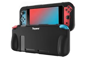 Teyomi Hülle für Nintendo Switch, Schutzhülle aus Silikon mit Federung und Anti-kratzt Spiel Kassette Slot Design