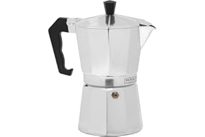 Royalford Italian Espresso Coffee Maker - Italian Style Stovetop Moka Pot with Gasket and Filter Included (6 Cups/300ML) - Traditional Stovetop Coffee Maker, Aluminium