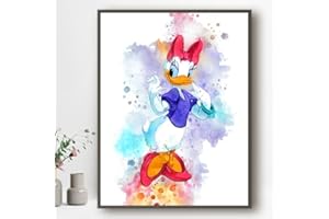 Ma Little Canv Affiche décoratifs pour chambre d'enfant fille ou garcon - Mickey et Minnie | Sans Cadres 30x40cm (Daisy)