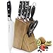 Produktbild Emojoy Messerblock 8-teilig, Extra Scharf Messerblock Set, Edelstahl Kochmesser mit Holzblock, 6-teilig Messerset mit Messerschärfer und Haushaltsschere