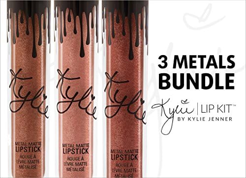 Kylie Cosmetics Lip Kit 3 Metals Bundle King K, Reign & Heir