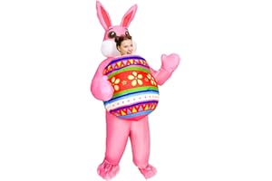 Rafalacy Inflatable Easter Bunny Costume for Adult Inflatable Easter Egg Costume Funny Rabit Costume Suit Easter Fancy Dress