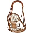 bharat traders Bamboo Rattan Cane Hammock Swing Chair with Seating Cushion