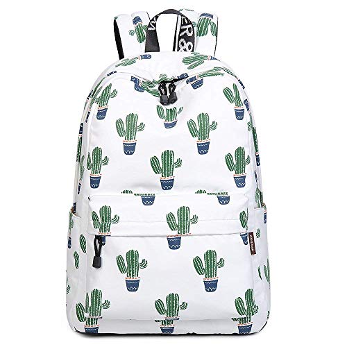 Preisvergleich Produktbild ZHANGQIAN Kaktus Schule Rucksack Buch Tasche Für Teenagermädchen Jungen, Sekundär / College Casual Mit 15,6 Zoll Laptop-Fach, Wasserdichter Frauen Reise Rucksack