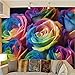 Produktbild Qwerlp Fototapete 3D Stereo Europäischen Stil Bunte Blumen Wandbild Wohnzimmer Schlafzimmer Romantische Dekor Fresko Papel De Parede-450Cmx340Cm