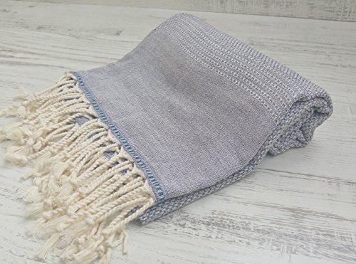 %100 Baumwolle 3’er Set Tan Design Rot/Grau Peschtemal 100×180 cm Pestemal Peshtemal Hammamtuch Strandtuch Badtuch Turkish Peshtemal - 6