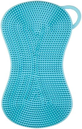 Silicone sponge, dish sponge, scouring sponge, cleaning sponge, multifunctional sanitary ecofriendly sponge, design blue