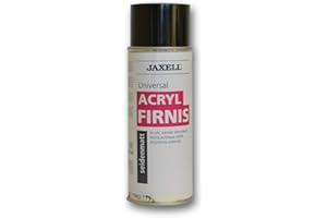 Honsell 47502 - Jaxell Universal Acrylfirnis seidenmatt, Sprühdose mit 400 ml Inhalt, alterungsbeständiger Schutzüberzug für Acryl-, Öl- und Temperafarben, schnell trocknend, farblos
