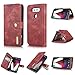 Produktbild CONGCASE Handyhülle Zubehör, Luxury Split Type Abnehmbares Design Magnetic Flip PU Leder Tasche mit Standfuß für LG V20 (Farbe : Rot)