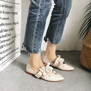 SHOESHAOGE Women'S Shoes Pu Spring Summer Gladiator Comfort Light Soles Flats Flat Heel Round Toe For Casual Dress Black White,White,Us7.5 / Eu38 / Uk5.5 / Cn38