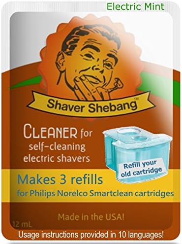 Philips Norelco SmartClean Mint, 12 cartridge refills=4 pack Shaver Shebang