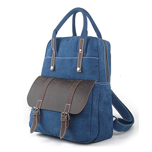 Preisvergleich Produktbild YAAGLE Neu Retro-Tasche Handtasche Aktentasche Rucksack Reisetasche Laptoptasche-dunkelblau
