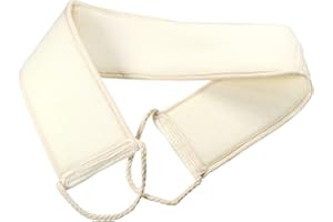 SETABLU Fascia Doccia per la Schiena Scrubber in Crine, 90 CM, Spugna da Bagno per il Corpo, Naturale, Luffa Esfoliante Scrub per Uomo Donna Massaggi Cura del Corpo
