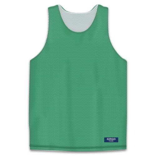GOGO TEAM Camisetas de Baloncesto Reversibles Jersey de Lacrosse Tanque de Malla Green/White XL