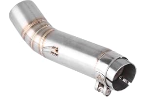 Jadeshay 51 mm motorcykel avgasrör mellanrör, motorcykel avgasrör medium rostfritt stål avgasrör ljuddämparrör anslutningsrör