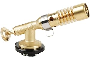 ZUNATE Fackelfeuerzeug, handgehaltene Messing-Küchenlampe, professioneller Koch Flame Gun Gas Butan Kulinarische Fackel, zum Schweißen BBQ Grill Home Camping, einstellbare Flamme
