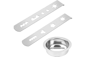 HDGSAFD 3 Stück Fleischwolf-Zubehör, Shortbread-Kekspressen-Zubehör, Edelstahl-Metallwerkzeuge, Küchen-Backzubehör