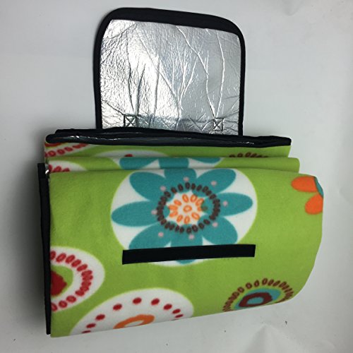 KiKa Monkey Picknickdecke Campingdecke wärmeisoliert Reisedecke Stranddecke Isomatte wasserdicht XXL Größe 200×200 cm (Sonnenblume) - 4