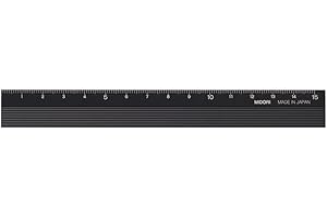 MIDORI WAY Midori 15 cm Aluminium Ruler - Black