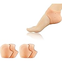 Fersenschutz Socken, Gel Fersensocken Hautpflege, Silikon Fersenpolster, Gel-Fersenschutz für Plantarfasziitis…