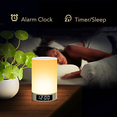 Generic L5 7 Farbe mit Bluetooth Lautsprecher-Alarm-Wecklicht, weiß, 8.8 x 8.8 x 14.1 cm, L5 - 4