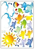 ufengke® Flusen Vögel und Musiknote Wandsticker, Kinderzimmer Babyzimmer Entfernbare Wandtattoos Wandbilder - 4