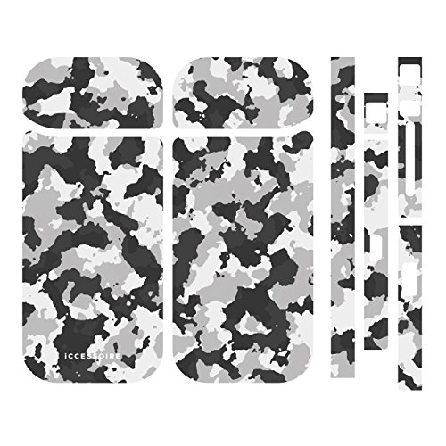 Preisvergleich Produktbild ICCESSOIRE passgenaue Schutzfolie für IQOS Geräte, Premium Kratzerschutz, matt, Camouflage grau
