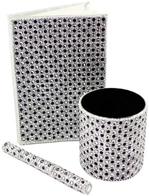 Silver Sparkle 3 Pieces Desk Set