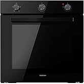 Cecotec Horno Integrable Bolero Hexa C136000 Glass Black Time A. 2800 W, 77 L de capacidad, 4 funciones, Timer, Limpieza de V