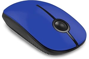 MagoFeliz Wireless Mouse, 2.4G Silent Mouse with USB Receiver, 18 month battery life, 1600 high DPI Precision- Portable Computer Mice for Windows/Mac/Linux, Blue
