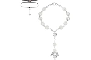 Mrltau Rosenkranz Zum Schutzengel, Rückspiegel Anhänger, Guardian Angel, Auto Deko Innenraum, Glücksbringer, Autozubehör, Schutzengel Geschenk