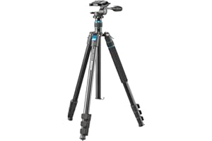 CULLMANN - 52230 - RONDO 480M RW20 - Stativ - Allround-Dreibeinstativ mit 3-Wege-Kopf - Tragkraft 4kg - Packmaß 48cm - Auszugshöhe 183cm - Schwarz