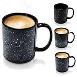 Cooler Kaffeebecher mit Sternenhimmel Thermoeffekt - füllen Sie ein heißes Getränk in die Motivtasse und sehen Sie die Stern Bilder am Nachthimmel