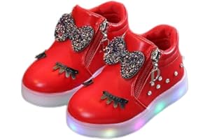 TDEOK Chaussures de princesse pour fille - Nœud à paillettes - Baskets avec fermeture éclair - Chaussures de sport pour fille - Chaussures de sport - Chaussures de princesse Mary Jane - Antidérapantes